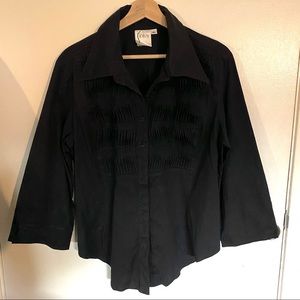 Finley ruched button down